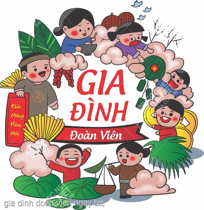 gia dinh doan vien ngay tet